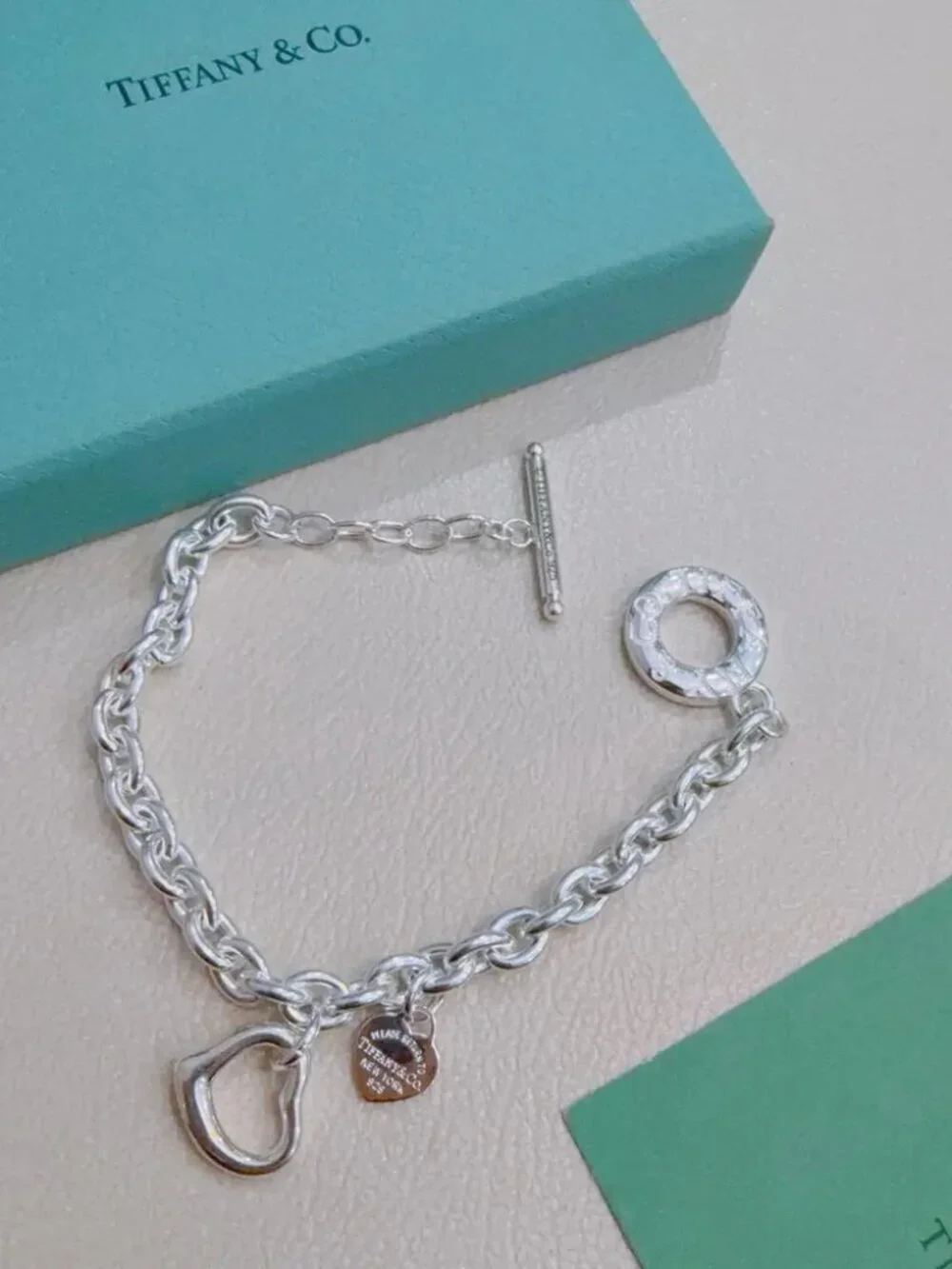 Tiffany & Co. Silver Openwork Heart Bracelet